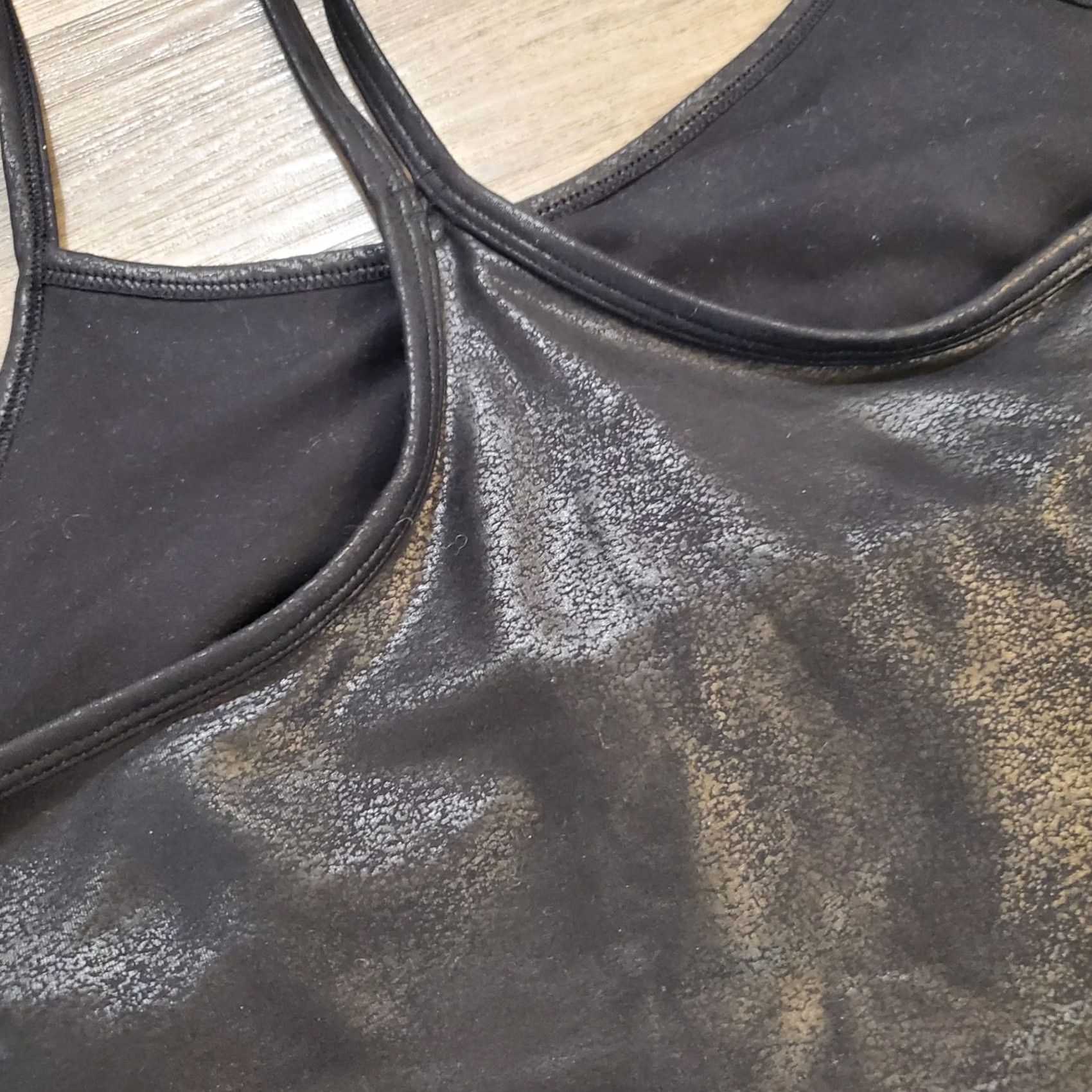 Vintage Aerie The Hugger Black Cotton Razorback Crop Tank Shirt Women's Small Racerback Built-In Bra Sleeveless Activewear Size S / US 4 / IT 40 - 4 Thumbnail