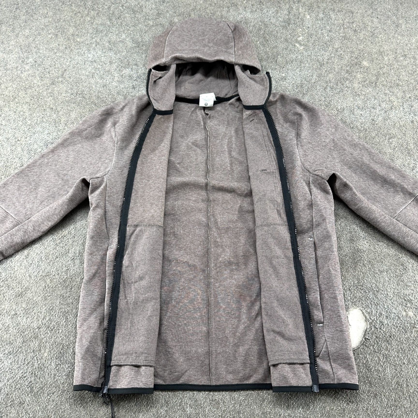 Nike Nike Hoodie Mens M Brown Grey Full Zip Tech Fleece Swoosh Iron Stone DD4688 Size US M / EU 48-50 / 2 - 6 Thumbnail