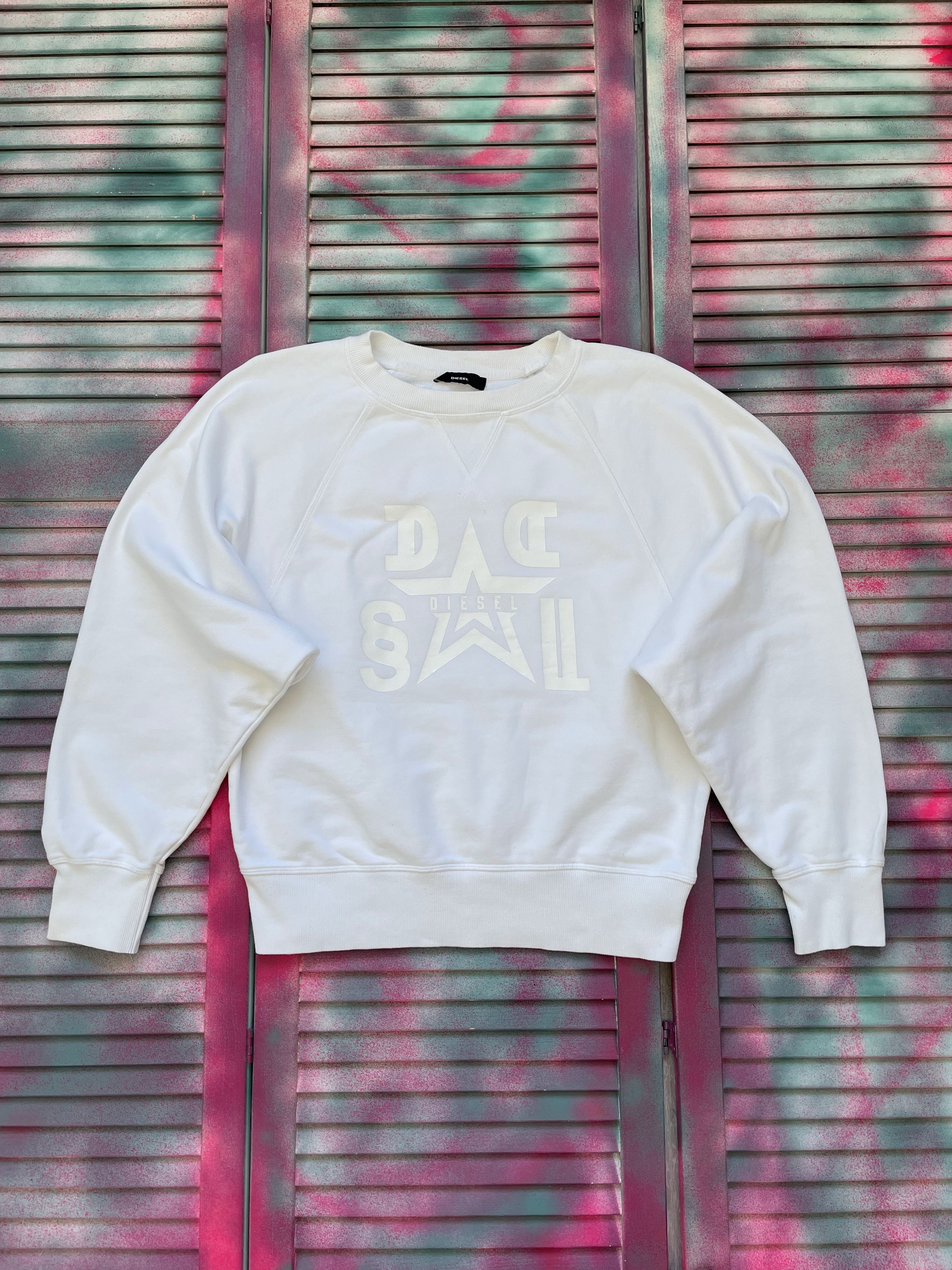 Diesel Diesel Sweatshirt Big Logo White Womens Size S / US 4 / IT 40 - 1 Thumbnail