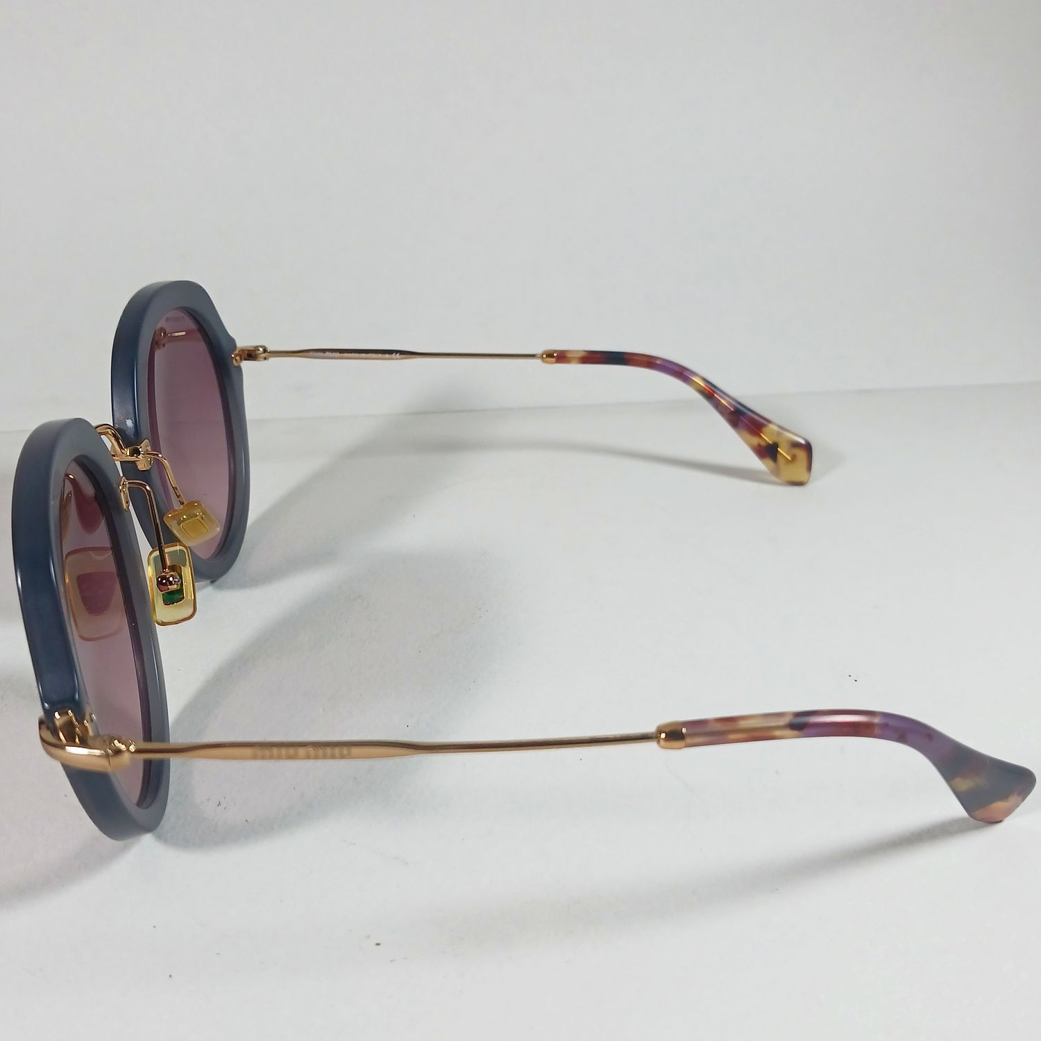 Miu Miu Miu Miu SMU05Q Gray/Brown Oversize Round Sunglasses w/Case Size ONE SIZE - 8 Thumbnail