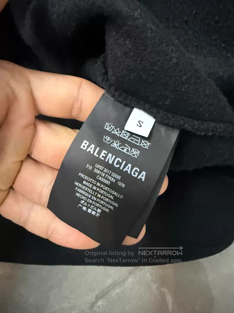Balenciaga Balenciaga Black Hoodie Size US S / EU 44-46 / 1 - 3 Thumbnail