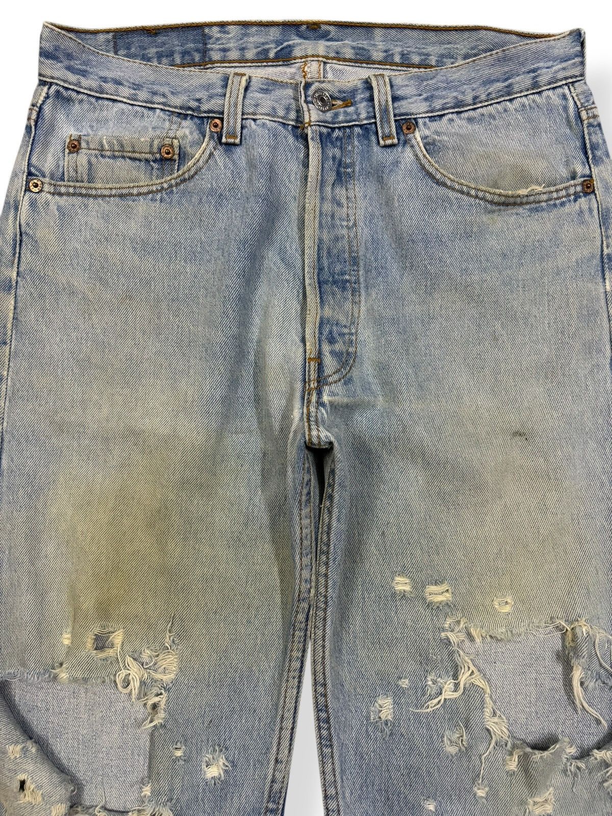 Levi's Vintage 90s Levis 501 Rusty Mud Wash Distressed Grunge Jeans Size US 31 - 3 Thumbnail