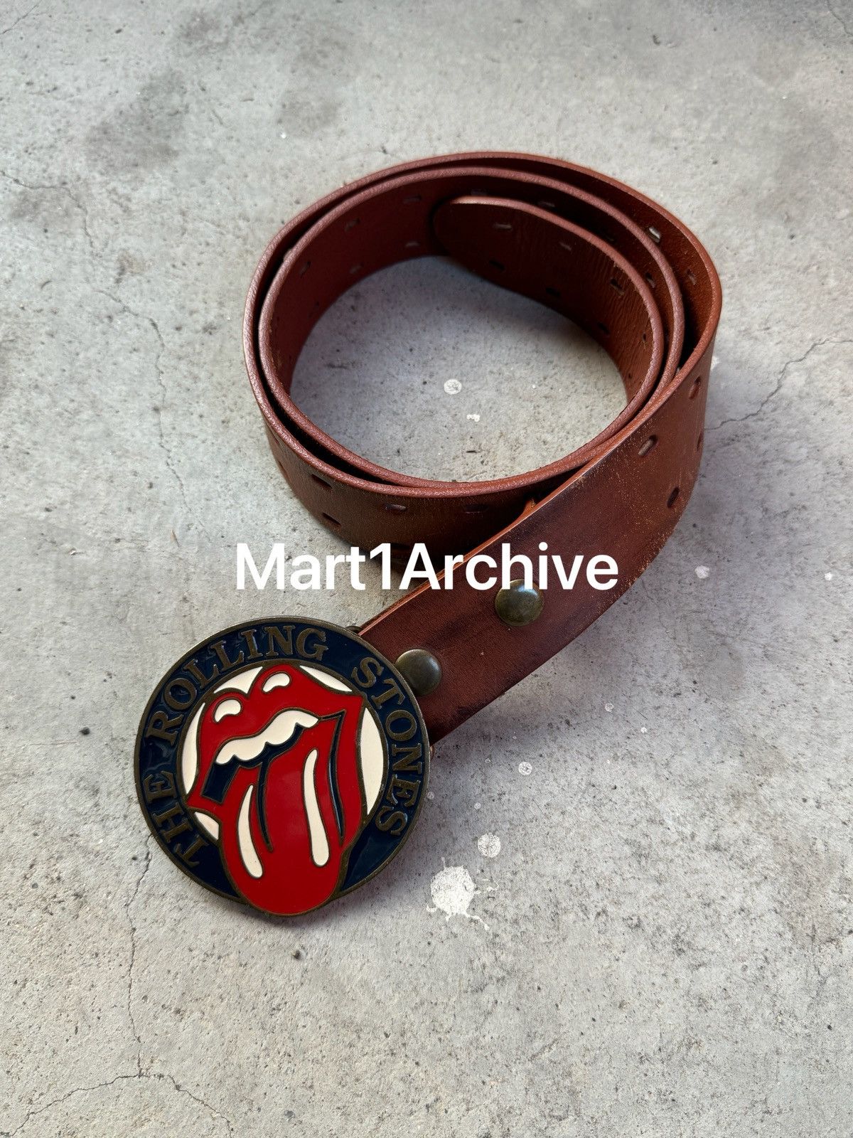 Comme des Garcons Comme Des Garçons 06SS The Rolling Stones Logo Belt Size 34 - 1 Thumbnail