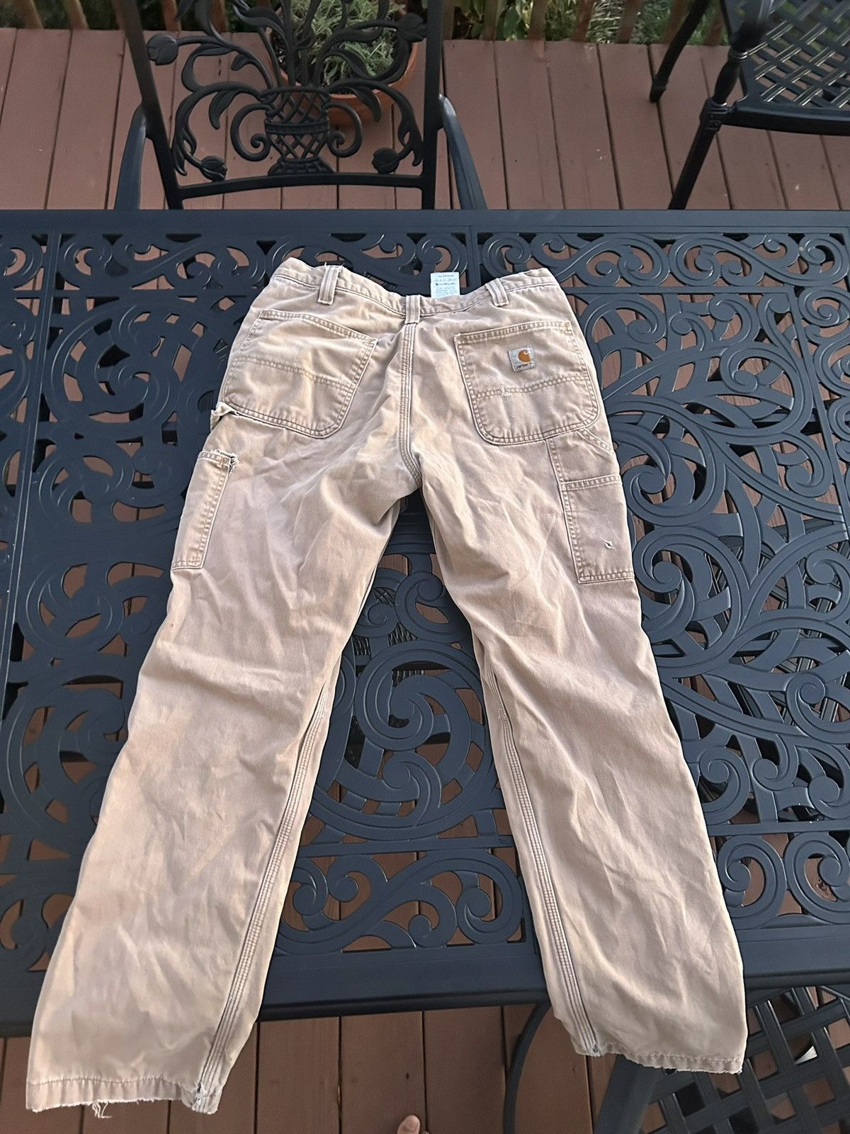 Carhartt × Carhartt Wip × Vintage WORN CARHARTT KHAKIS Size US 34 / EU 50 - 3 Thumbnail
