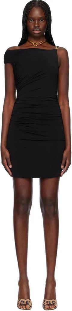 Amiri o1s1wg110526 Off-The-Shoulder Mini Dress in Black Size XL / US 12-14 / IT 48-50 - 1 Thumbnail