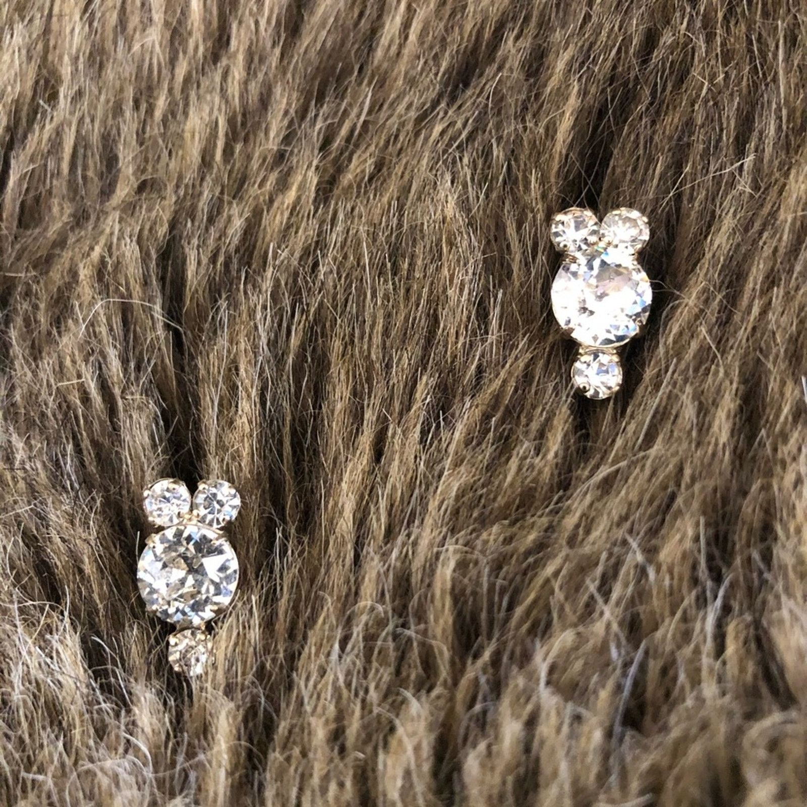 Vintage Vintage mid century clear rhinestone clip earrings Size ONE SIZE - 3 Thumbnail