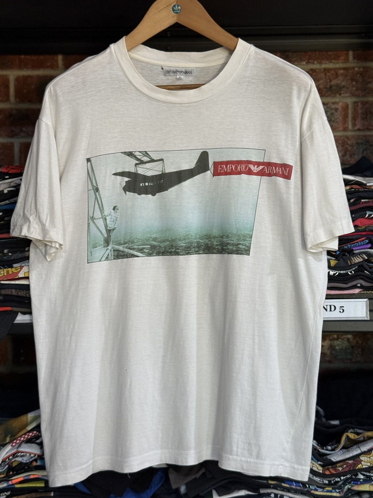 Thrashed Vintage 90s Emporio Armani Photo Tee
