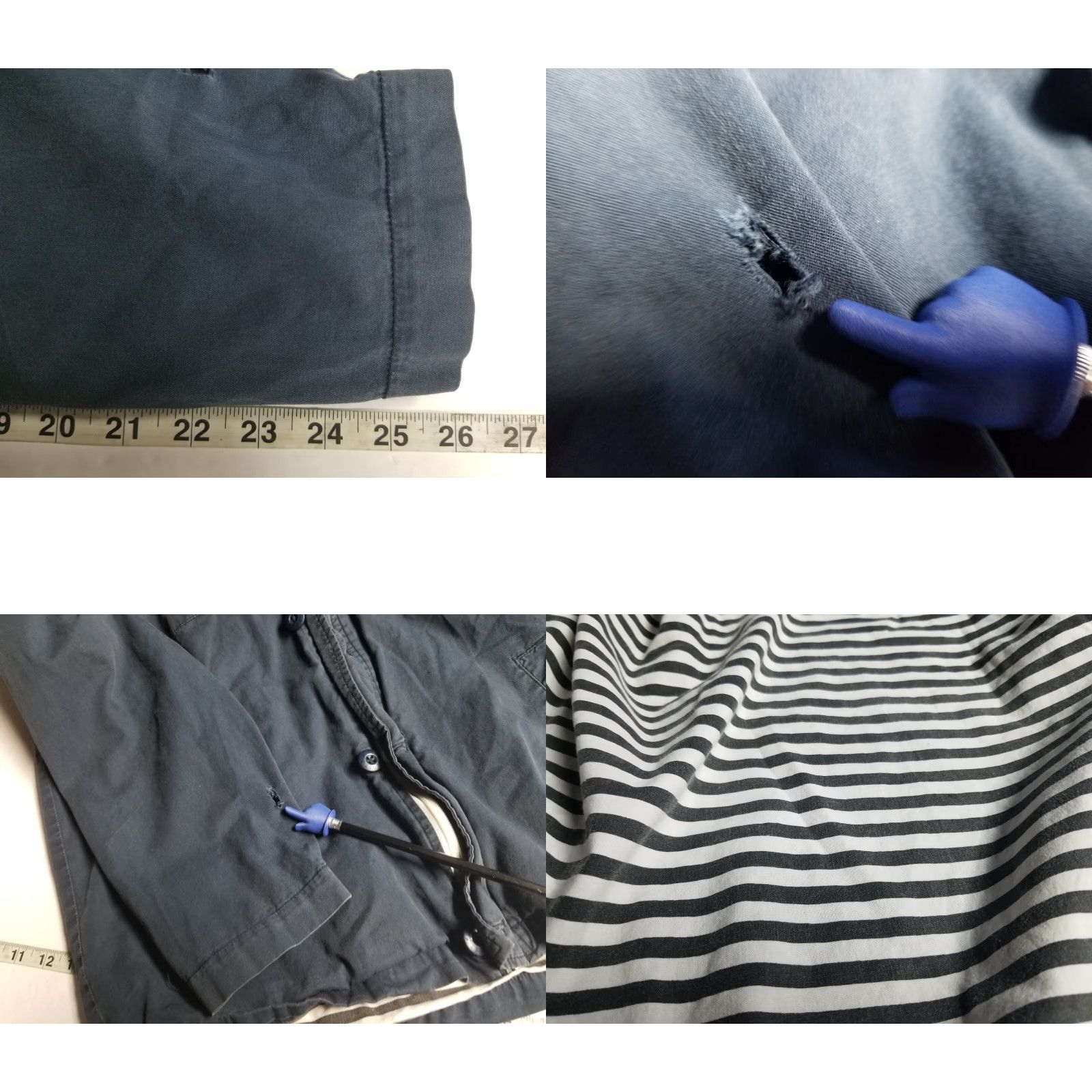 Denime Lost Enterprises Hooded Denim Jacket Full Zip Button Blue Distressed Size Large Size US L / EU 52-54 / 3 - 8 Thumbnail