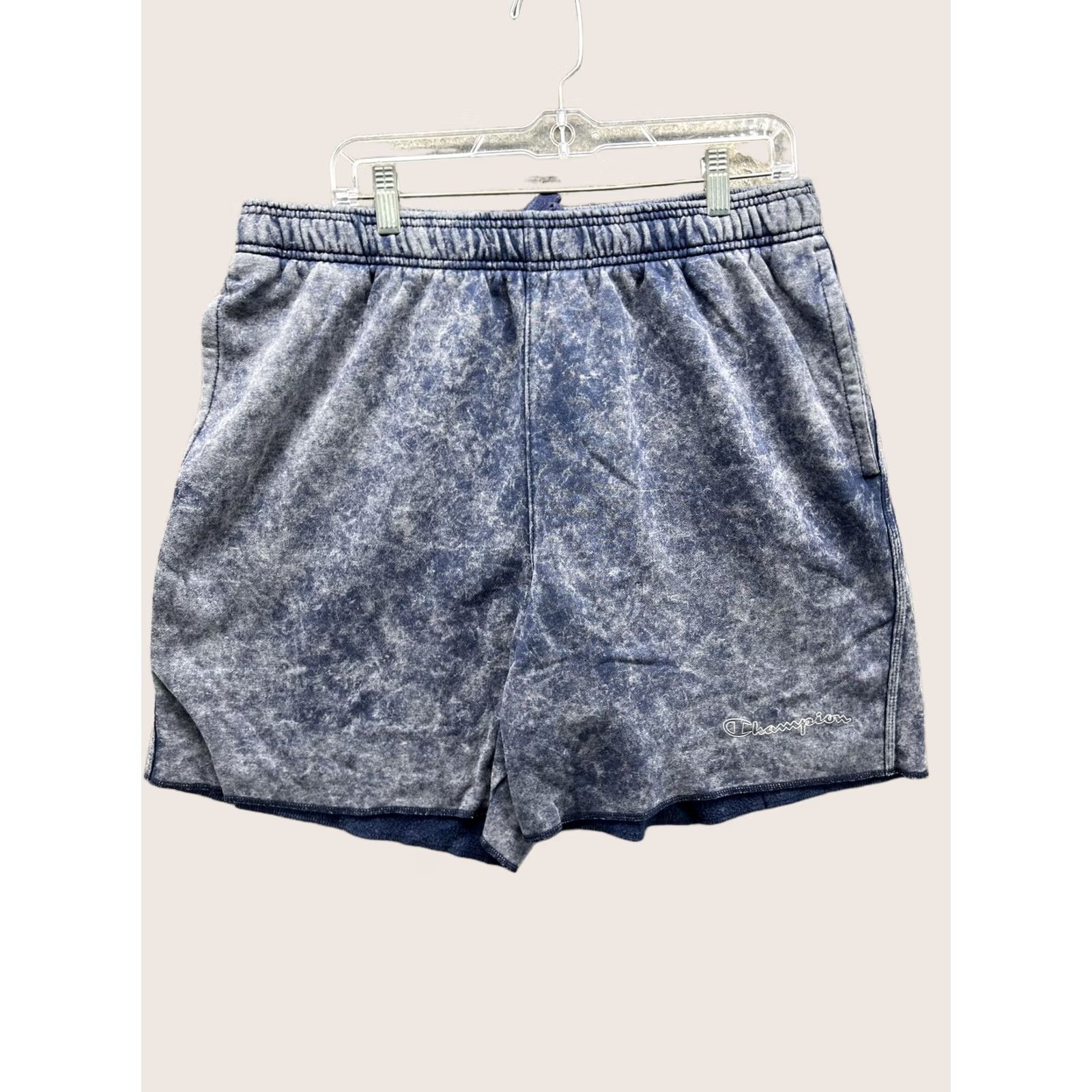 Champion Champion Sweat Shorts Mens XL Blue Bleach Dye Fleece Athletic Gym 6 Inseam Size US 36 / EU 52 - 1 Thumbnail