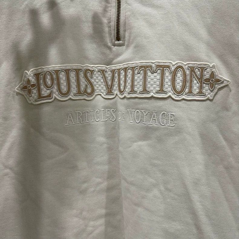 Louis Vuitton Louis Vuitton Alphabet embroidered half-zip crew-neck pull Size US XXL / EU 58 / 5 - 3 Thumbnail