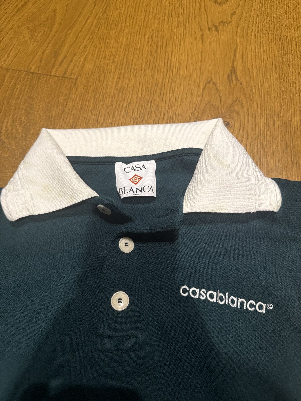 Casablanca Casablanca Long-Sleeve Viscose Polo ‘Green’ Size US M / EU 48-50 / 2 - 3 Thumbnail