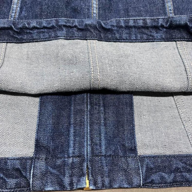 Louis Vuitton Louis Vuitton Blue back logo leather denim skirt Size 37" - 6 Thumbnail