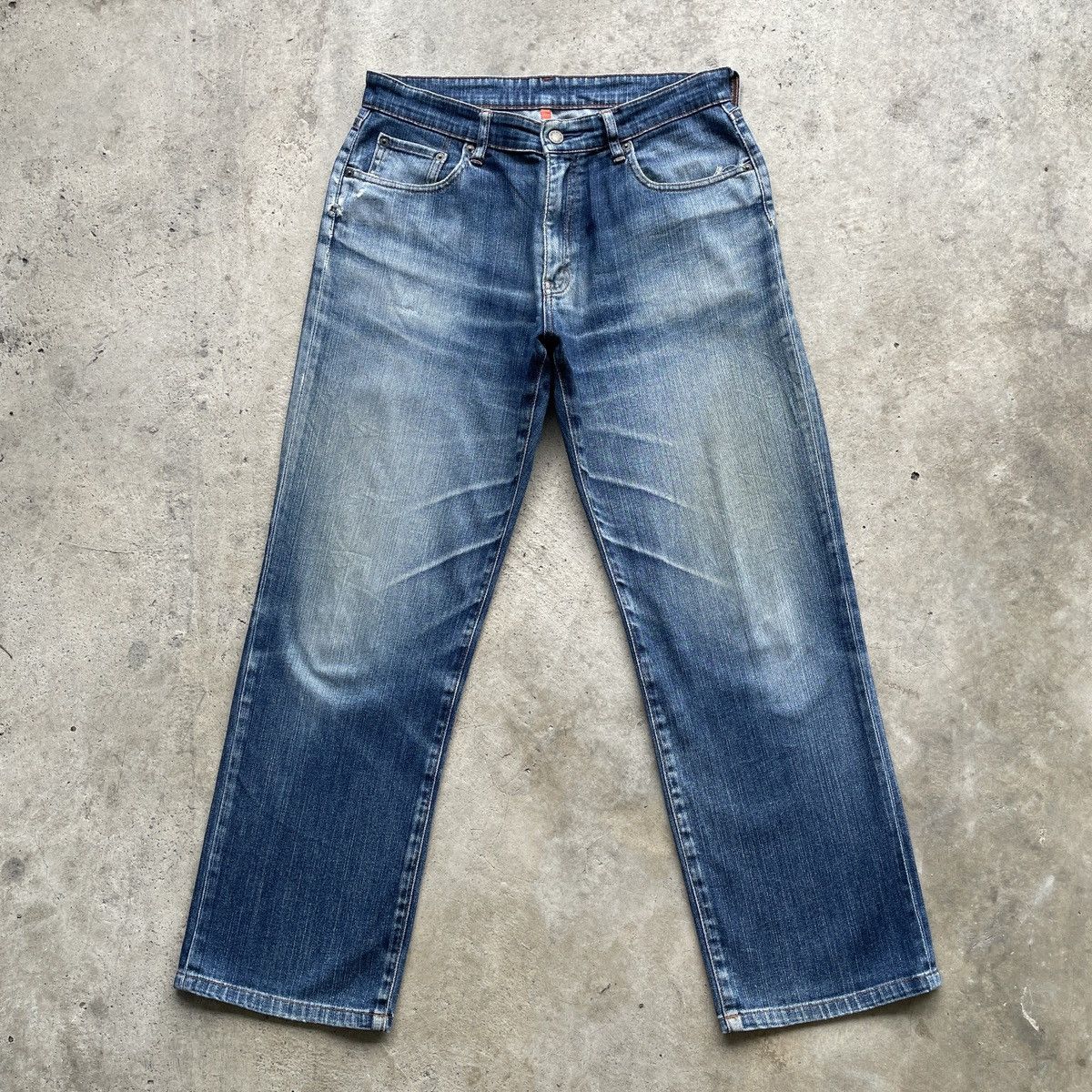 W32💥 Vintage JAPANESE Rusty Baggy Denim Jeans Pants