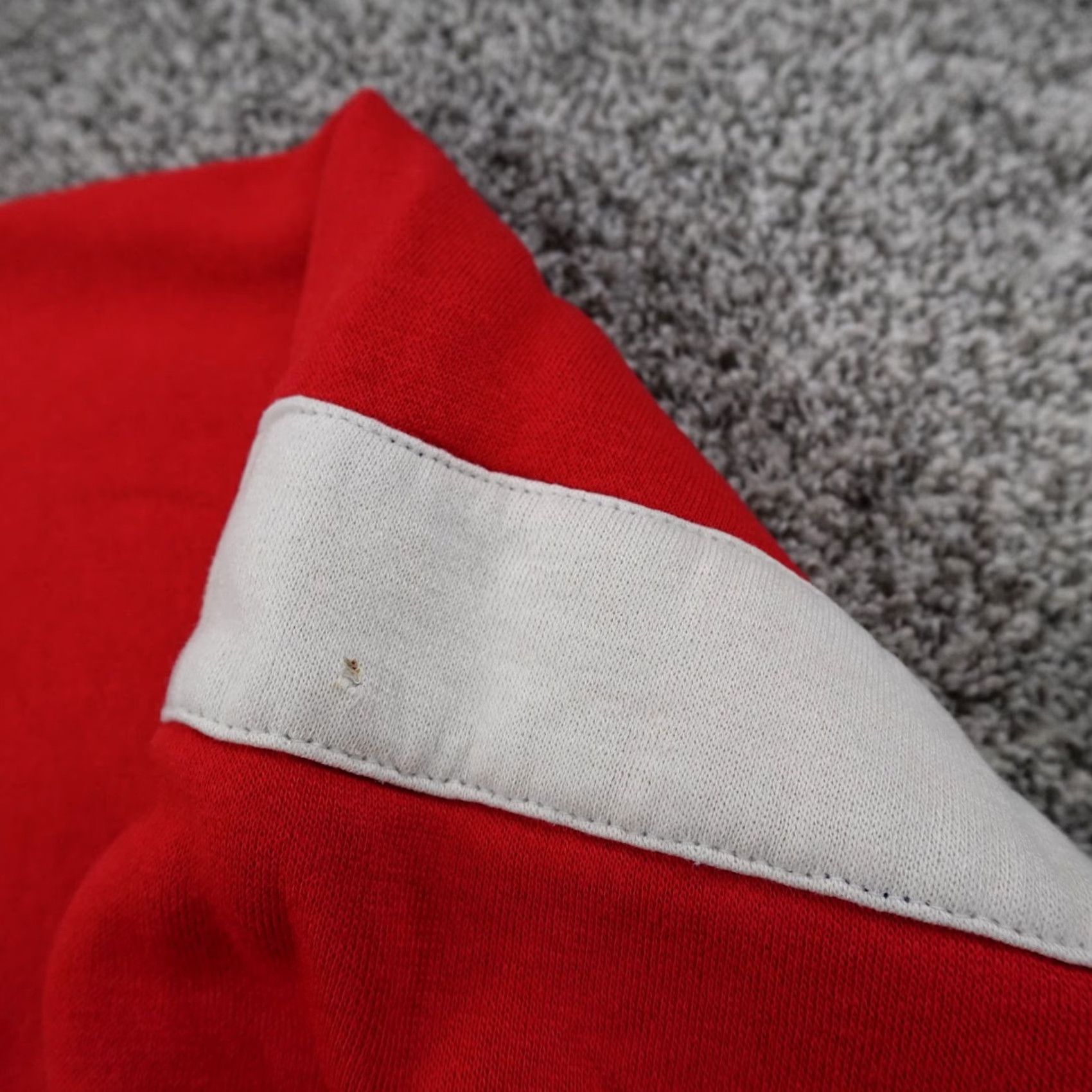 McGregor VINTAGE McGregor Sweater Mens L Red White Blue Outdoor Zip Hoodie Pullover Knit with Pockets, 1/4 Zip, Thermal, 3-Season Wear, Casual Mens Size US L / EU 52-54 / 3 - 7 Thumbnail