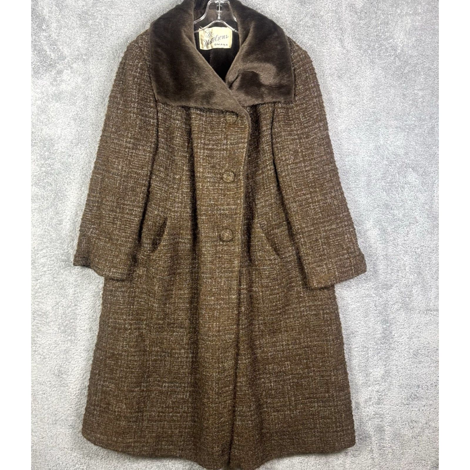 Etro VINTAGE Natelsons Coat Fur Beaver Wool 60s Retro Glam Regency Real Beaver Fur S/M Womens Eveningwear Size S / US 4 / IT 40 - 2 Thumbnail