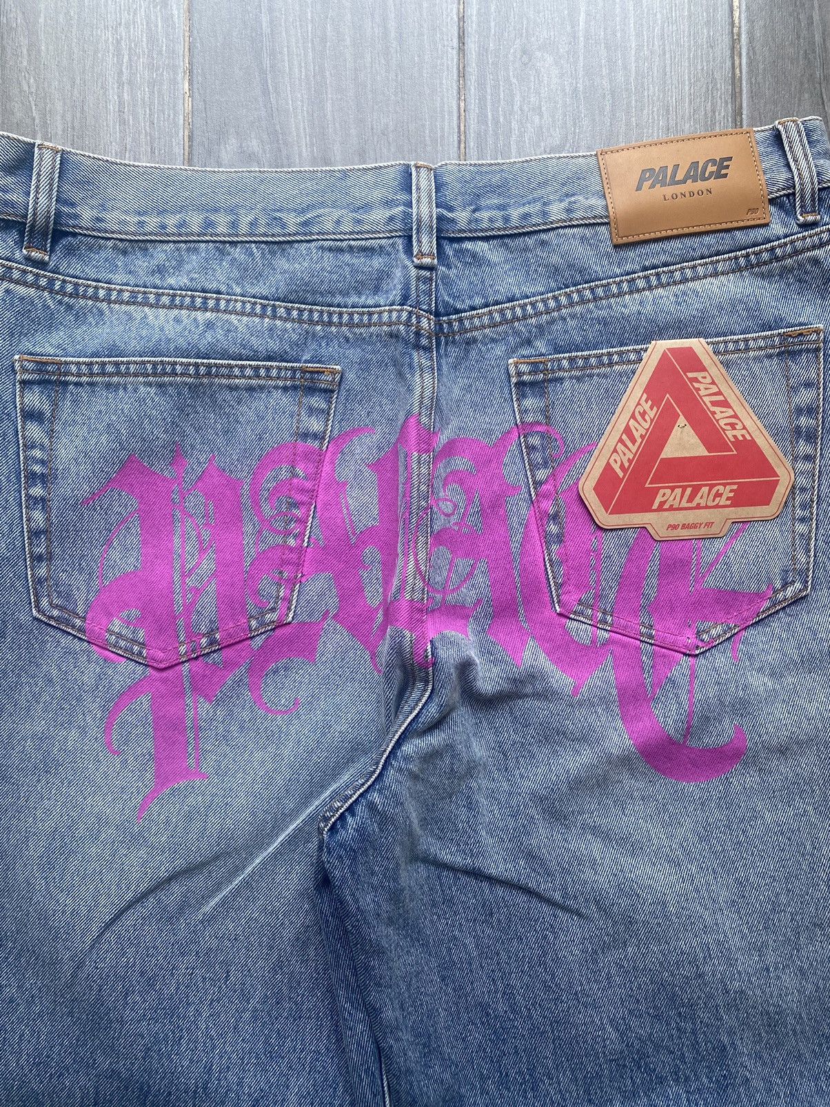 Palace EL SCRIPT P90 BAGGY JEAN STONE WASH size 34 Size US 34 / EU 50 - 2 Thumbnail