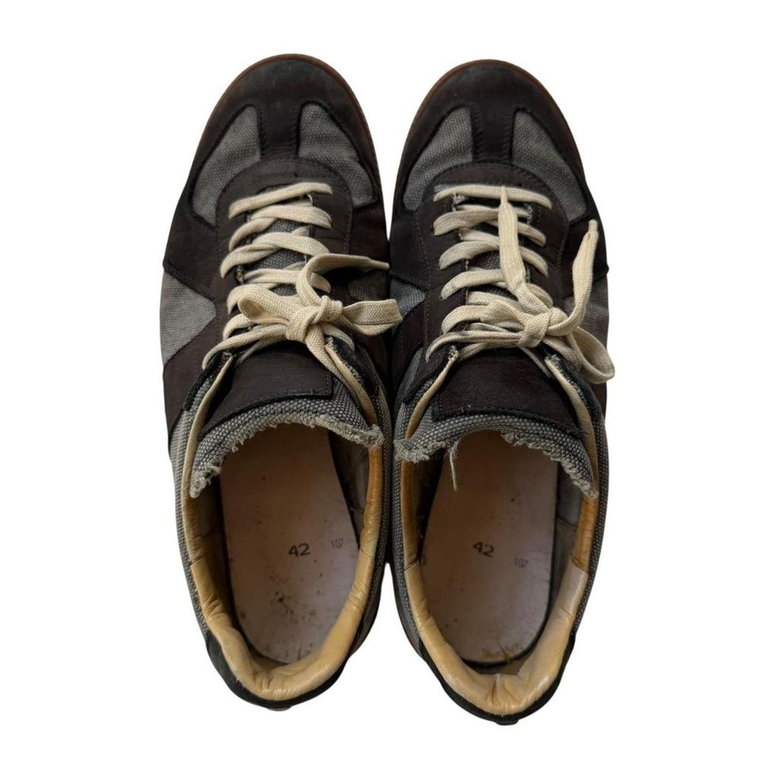 Maison Margiela Maison Margiela Textured Canvas Low-Top Sneaker Black Grey Size US 9 / EU 42 - 4 Thumbnail