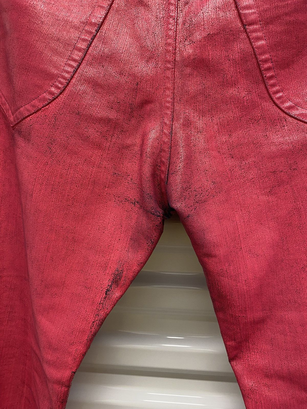 Maison Margiela Maison Martin Margiela Pink Painted Straight-Leg Jeans Size US 34 / EU 50 - 14 Thumbnail