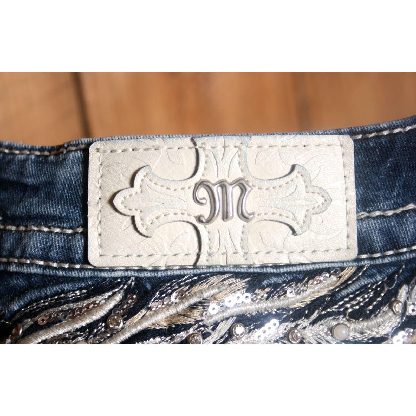 Miss Me MISS ME Jeans Skinny Denim Blue Sz 26 Regular Inseam 30.5" Mid Rise Womens Size 26" / US 2 / IT 38 - 6 Thumbnail
