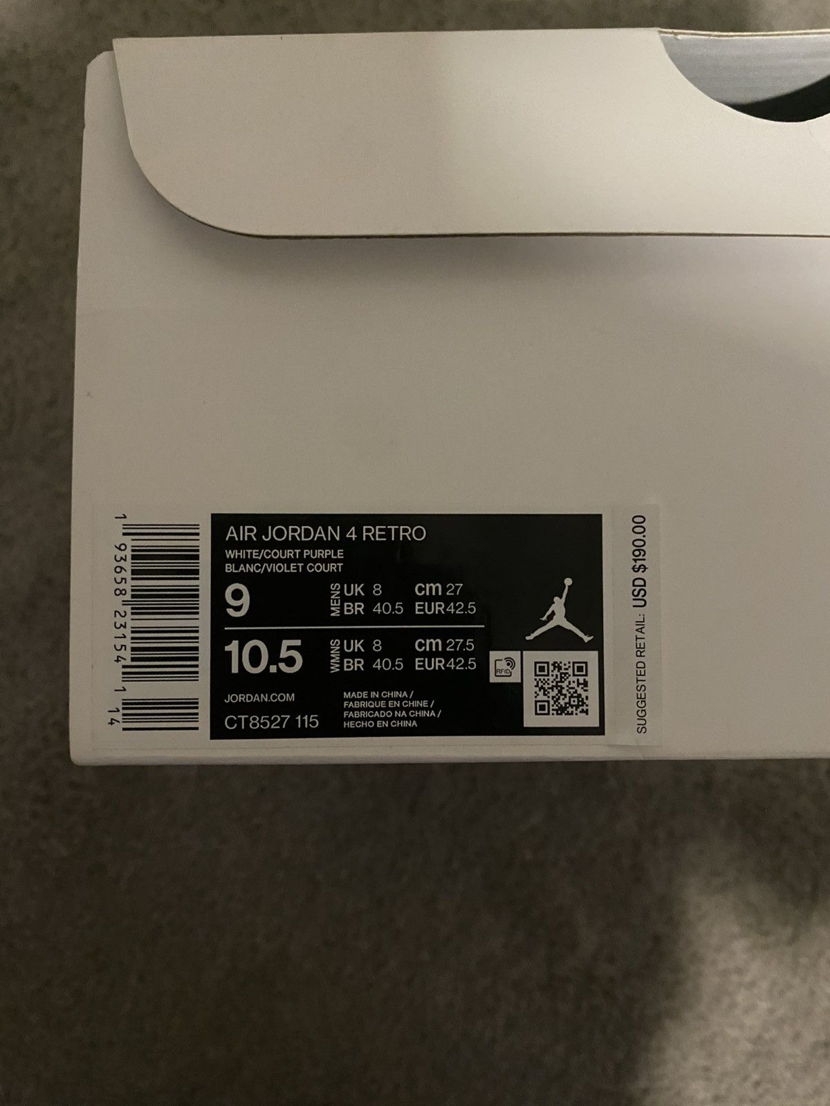 Jordan Brand Metallic Purple Jordan 4 size 9 Size US 9 / EU 42 - 3 Thumbnail