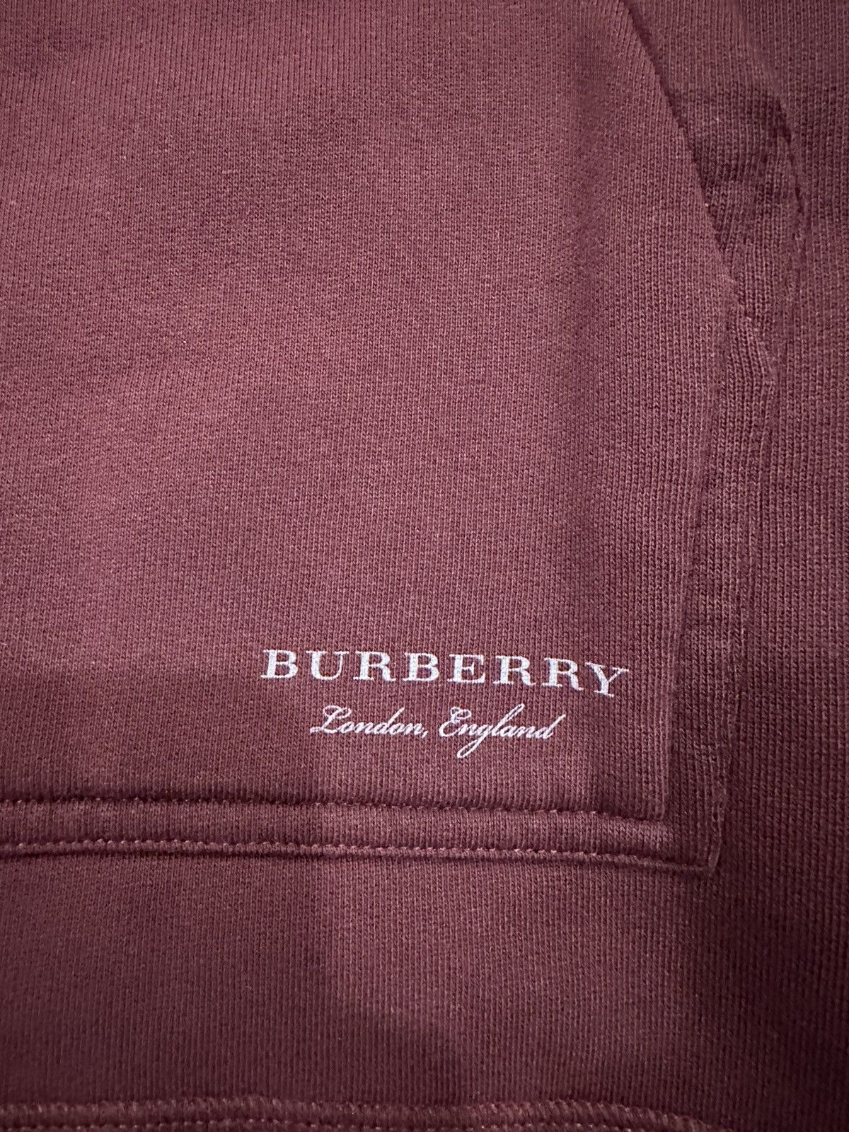 Burberry Burberry London England Wine / Grey Striped Pullover Hoodie Size US M / EU 48-50 / 2 - 9 Thumbnail