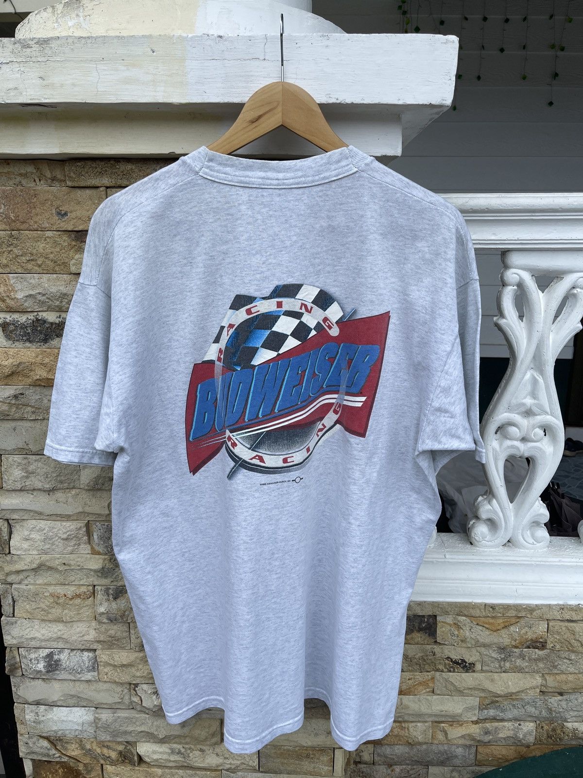 Budweiser Last Drop🔥Rare🔥Vintage 90s BUDWEISER Alcohol Racing T-Shirt Size US XL / EU 56 / 4 - 2 Thumbnail