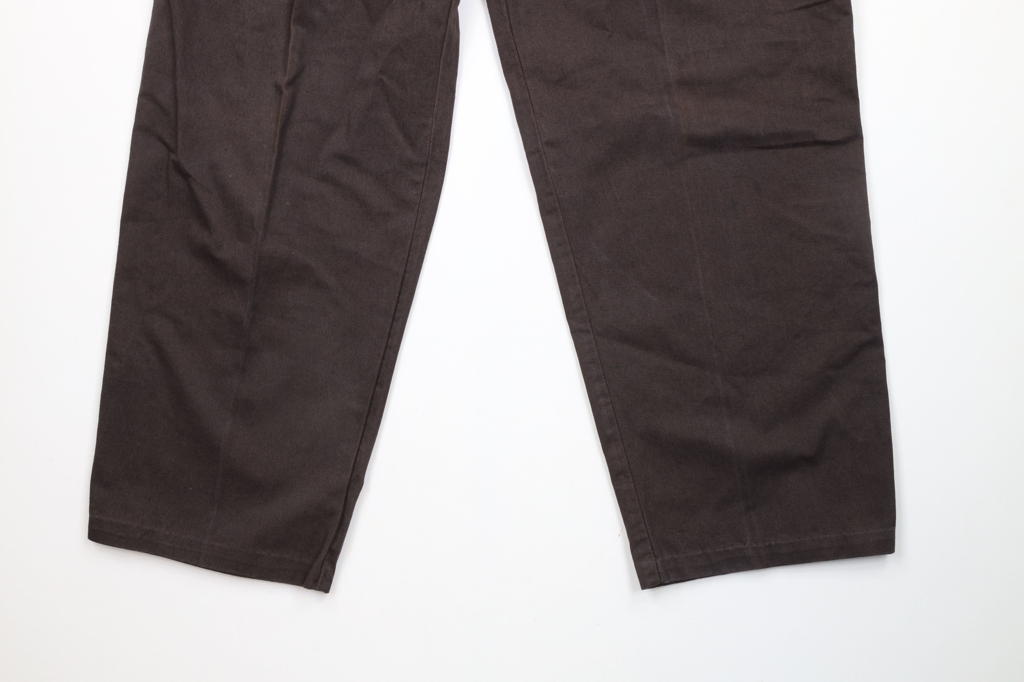 Vintage Vintage 90s Streetwear Pleated Wide Leg Chino Pants Brown Size US 36 / EU 52 - 4 Thumbnail