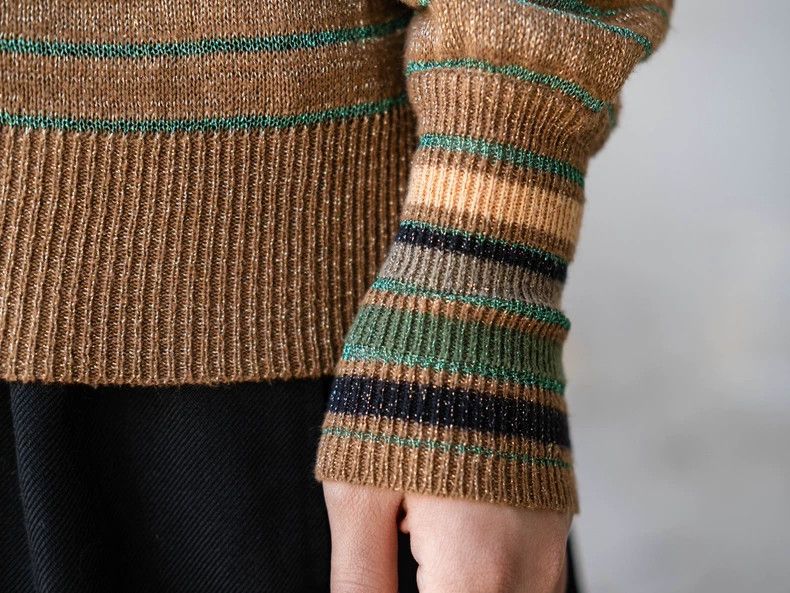 Kenzo KENZO Gold silk round neck knit sweater vintage Size M / US 6-8 / IT 42-44 - 7 Thumbnail