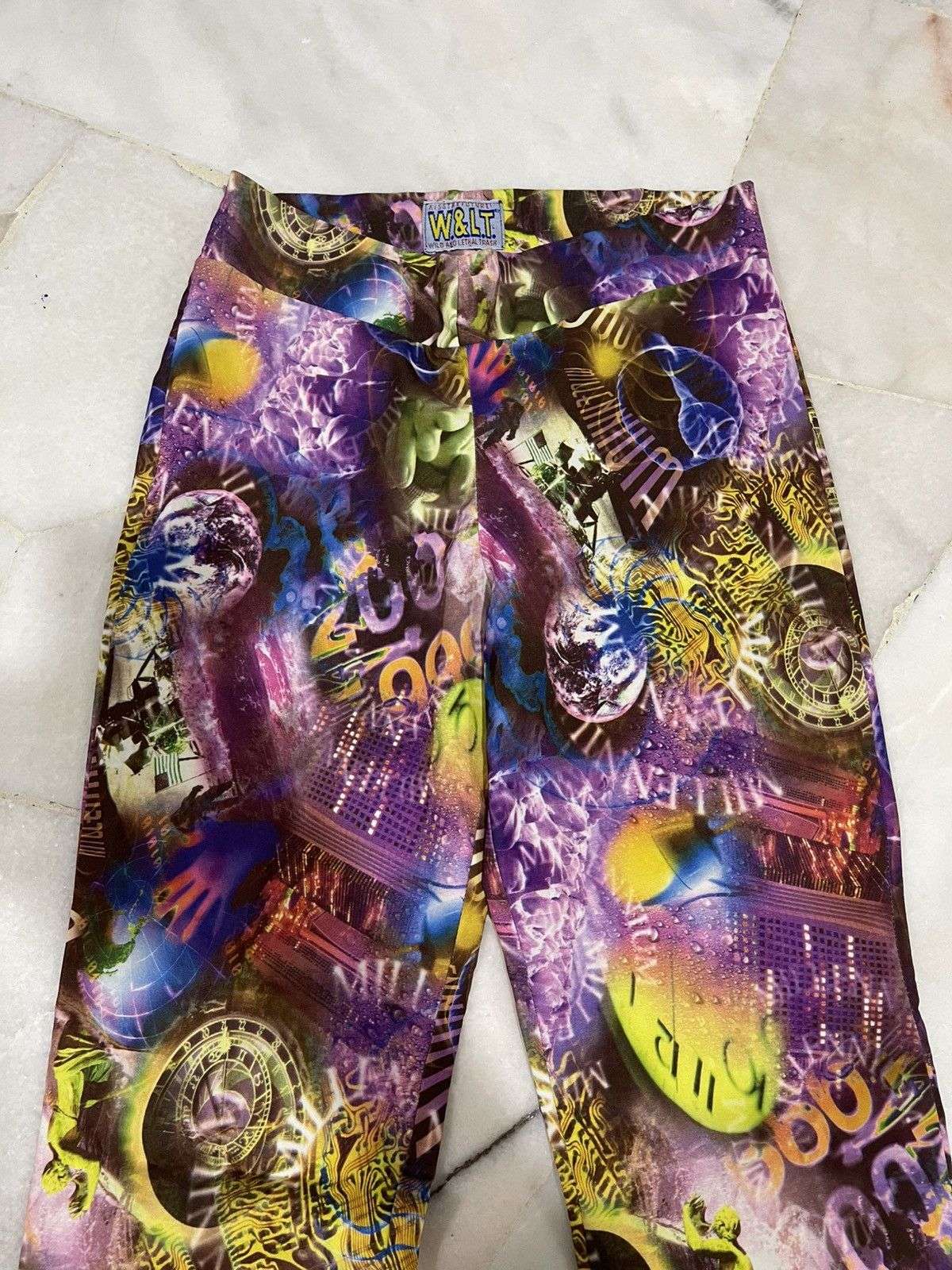 Walter Van Beirendonck 90s W&LT Futur Cyber Flare Pants Size 26" / US 2 / IT 38 - 6 Thumbnail