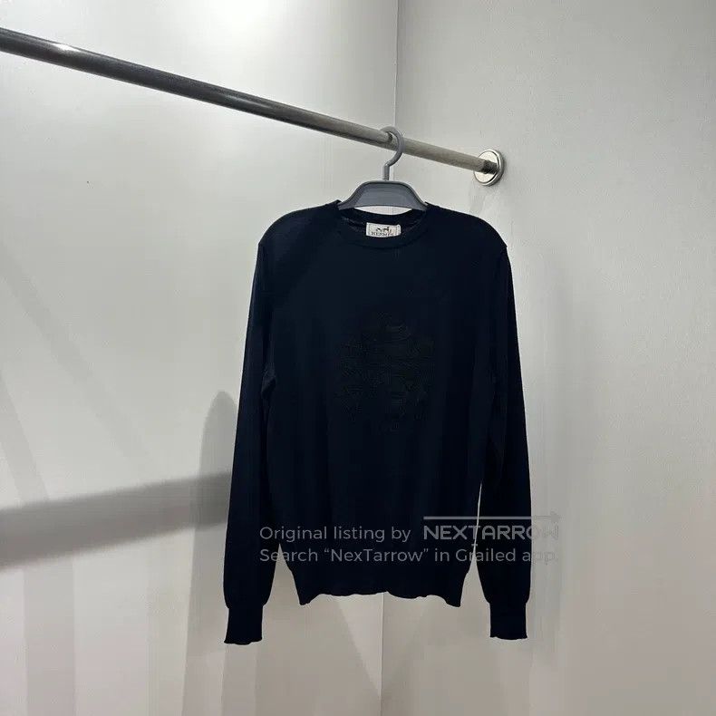 Hermes Robot embroidery wool long-sleeve