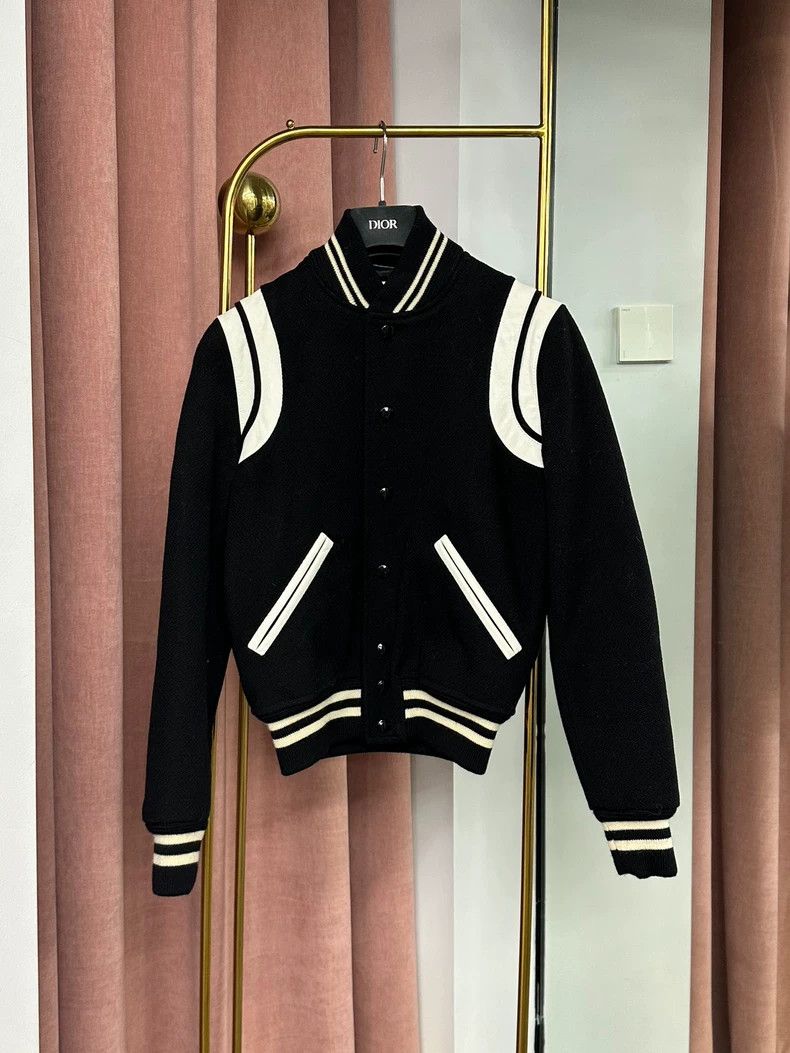 Yves Saint Laurent Saint Laurent Black White Bomber Jacket Size US XS / EU 42 / 0 - 1 Thumbnail