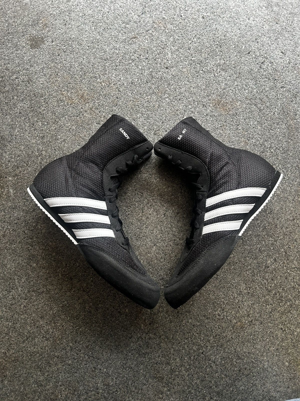 Adidas × Vintage Vintage Adidas High Top Sneakers Boxing Wrestling Size US 7 / IT 37 - 8 Thumbnail