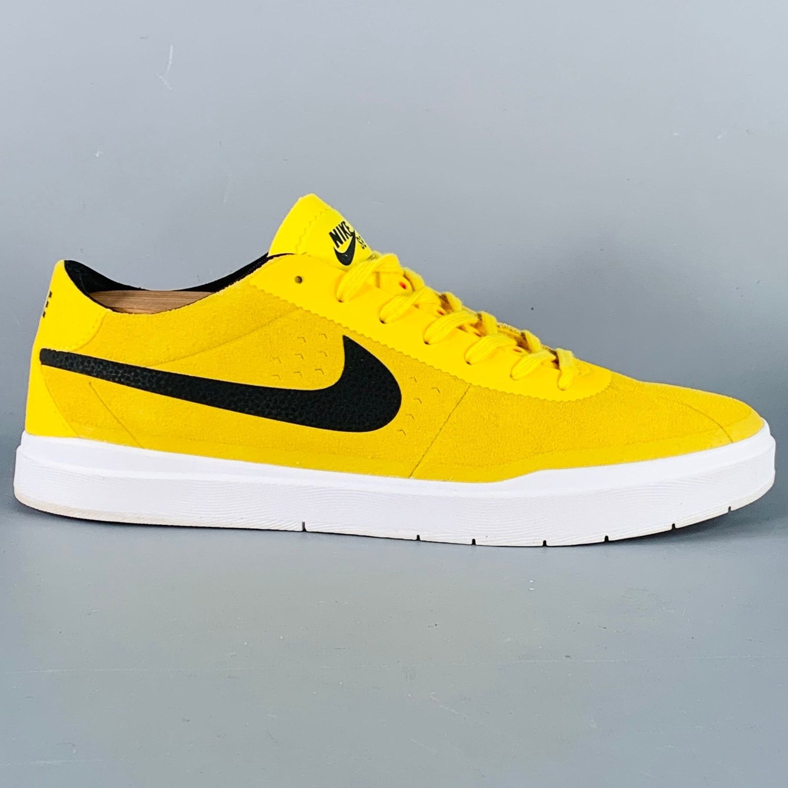 Nike SB Bruin Hyperfeel Yellow Black Suede Lace-Up Sneakers Size US 10 / EU 43 - 2 Thumbnail
