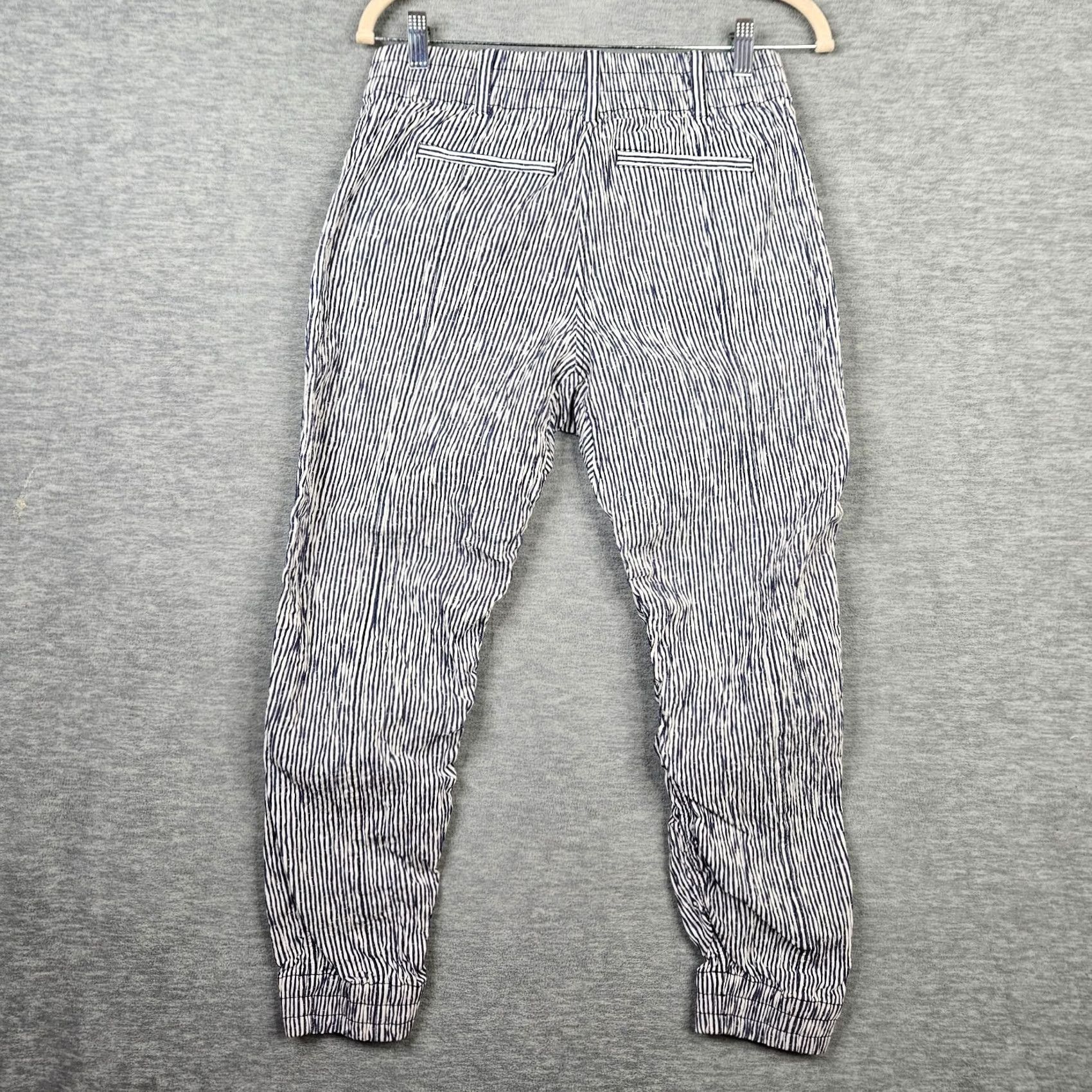 Vintage Derek Lam 10 Crosby Pants Jogger Navy White Stripes Women's Size 6 Size 28" / US 6 / IT 42 - 2 Thumbnail