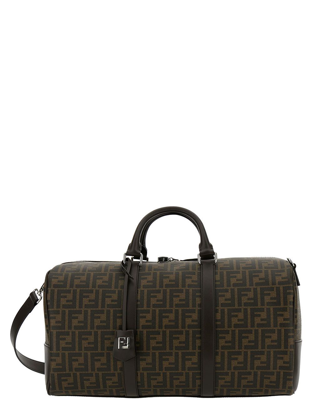 Fendi Brown Suitcase with All-Over FF Motif and FF Plate on the Front in Fabric for Men Size US M / EU 48-50 / 2 - 1 Thumbnail