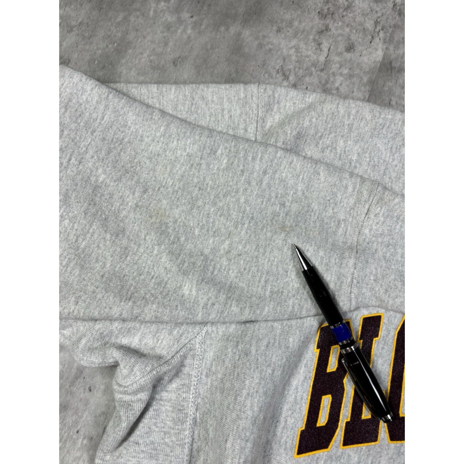 Vintage VINTAGE The Cotton Exchange Sweatshirt Sweatshirt Gray S Men 90s University College Graphic Print Reversible Heavyweight Fleece Cotton Size US S / EU 44-46 / 1 - 4 Thumbnail