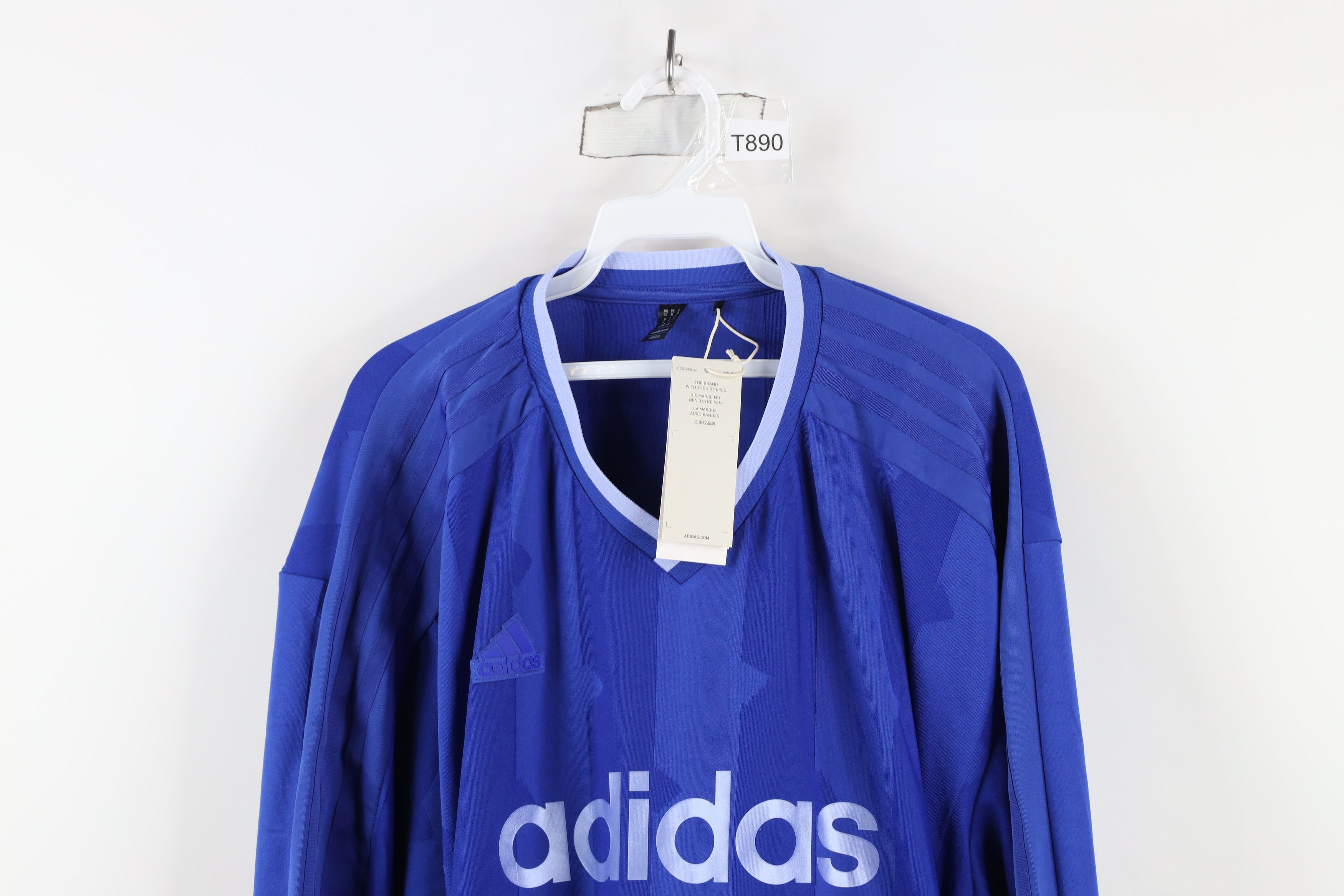 Adidas × Vintage New Deadstock Retro Adidas Striped Long Sleeve Soccer Jersey Size US XL / EU 56 / 4 - 2 Thumbnail