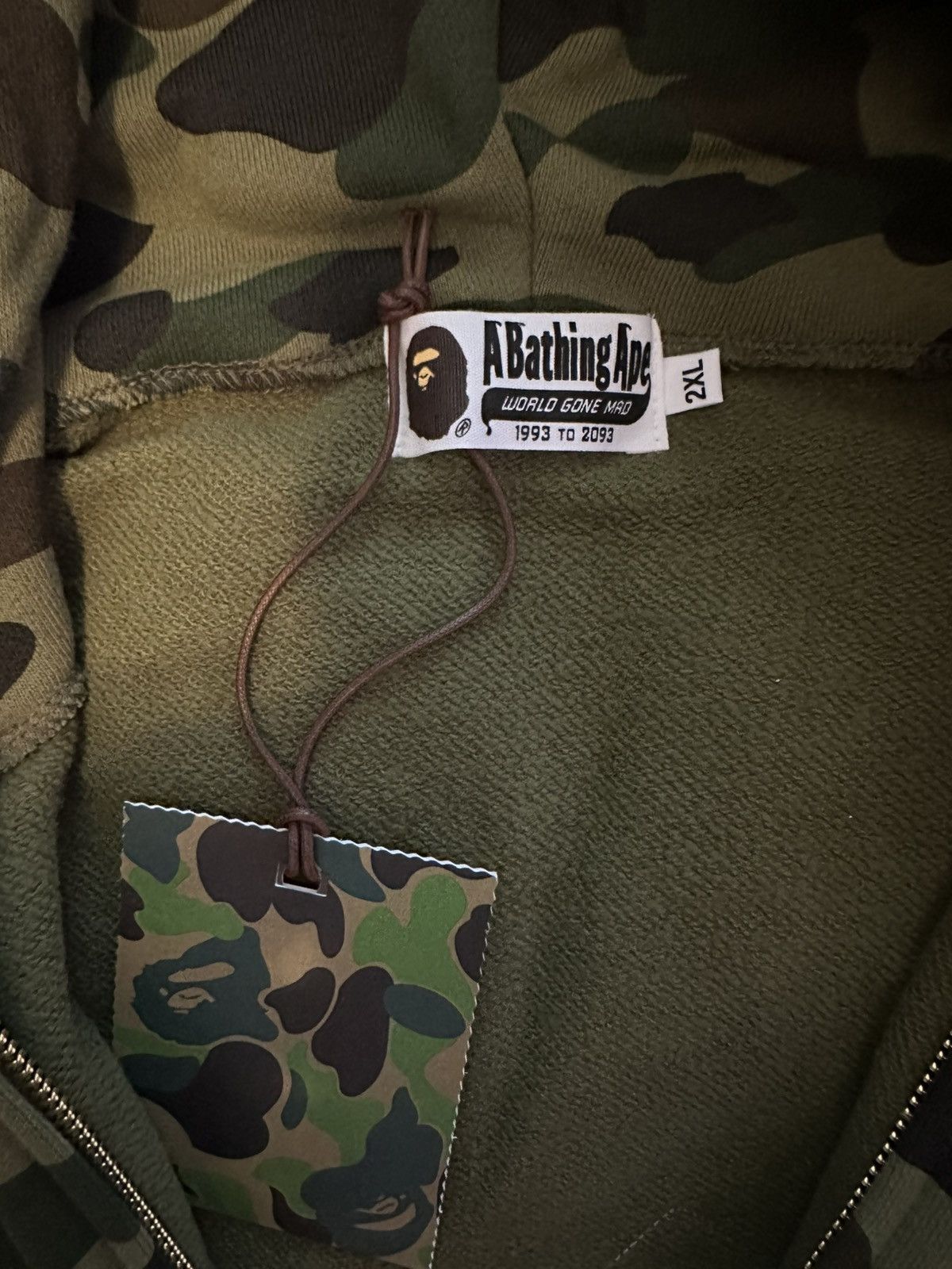 Bape BAPE 1st camo green multi shark full zip hoodie Size US XXL / EU 58 / 5 - 7 Thumbnail