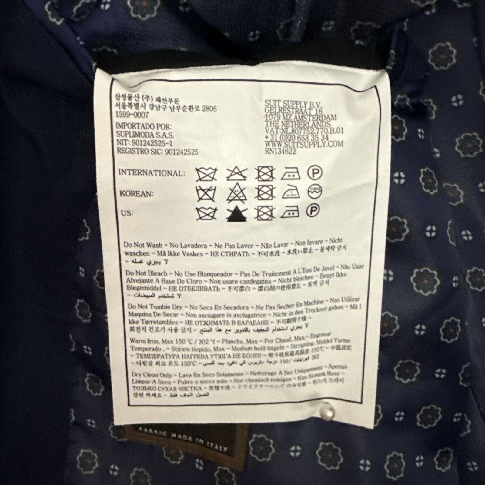 Suitsupply SuitSupply Blazer Mens 46R Blue La Spalla Drago Wool Sport Size 46R - 13 Thumbnail