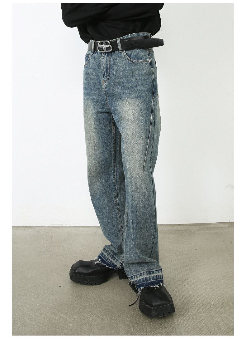 Japanese Brand × Jean Japanese washed distressed loose straight jeans Size US 32 / EU 48 - 4 Thumbnail