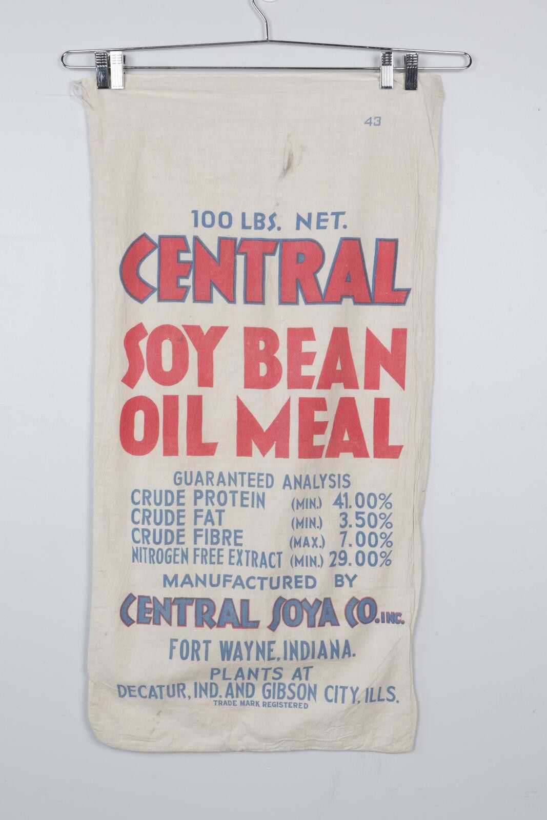 Other 50's Central Soy Bean Oil Meal Sack Bag Size ONE SIZE - 1 Thumbnail