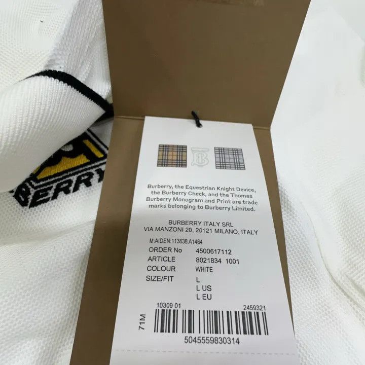 Burberry Burberry Burberry Striped Detail Short Sleeve Polo Shirt-2 Size US L / EU 52-54 / 3 - 5 Thumbnail