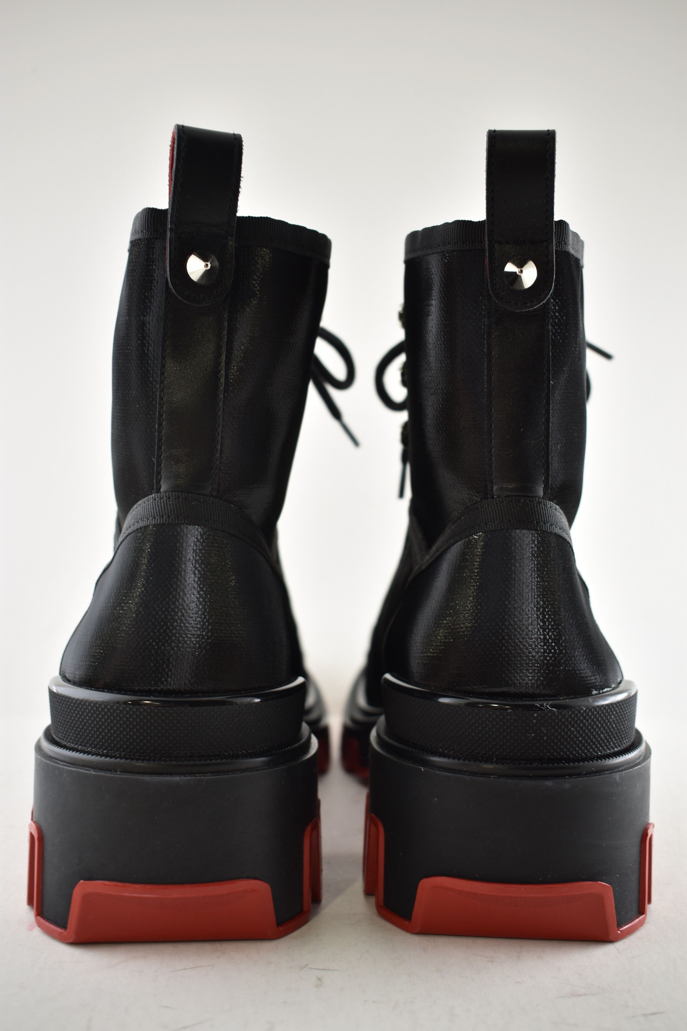 Christian Louboutin Mens Panaroot Dune Flat Black Combat Lace Up Boot 43.5 10.5 Size US 10.5 / EU 43-44 - 16 Thumbnail
