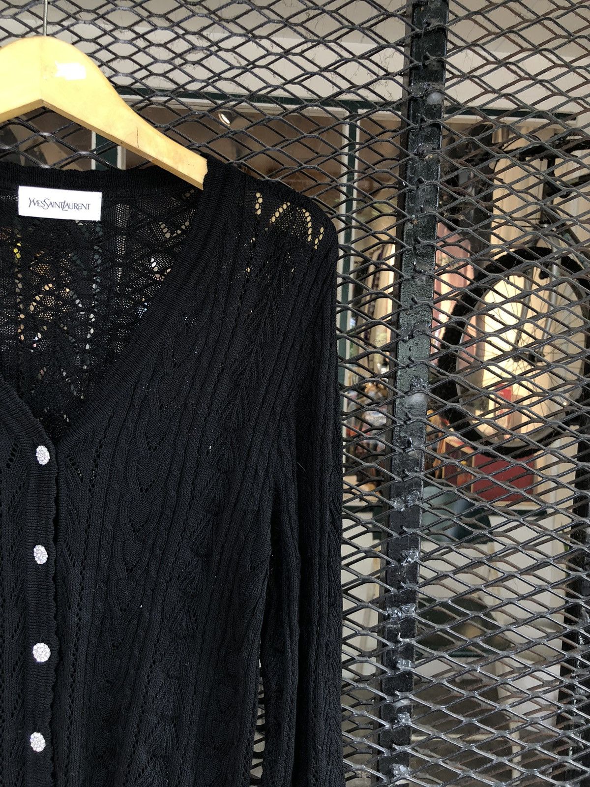 Saint Laurent Paris × Yves Saint Laurent YVES SAINT LAURENT CARDIGAN BLACK Size M / US 6-8 / IT 42-44 - 3 Thumbnail