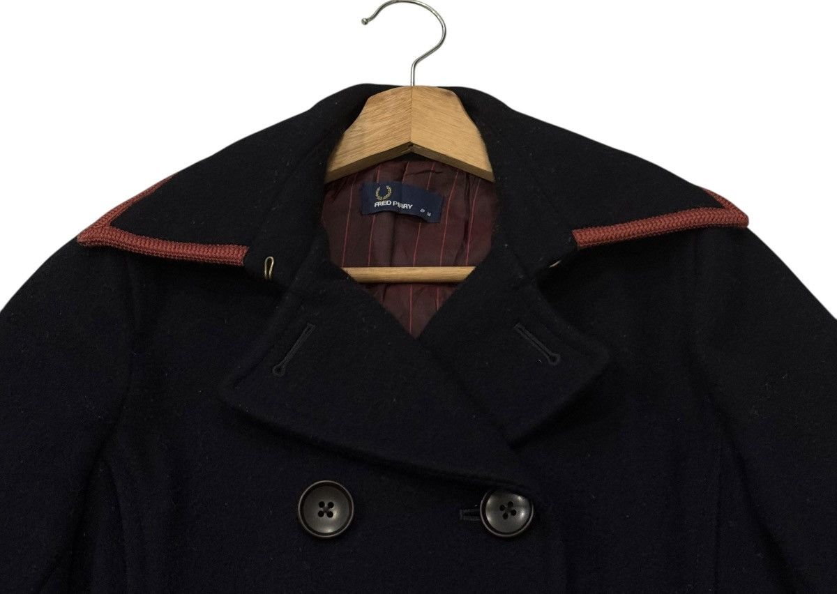 Fred Perry Vintage Fred Perry Wool Double Collar Long Jacket Size M / US 6-8 / IT 42-44 - 7 Thumbnail