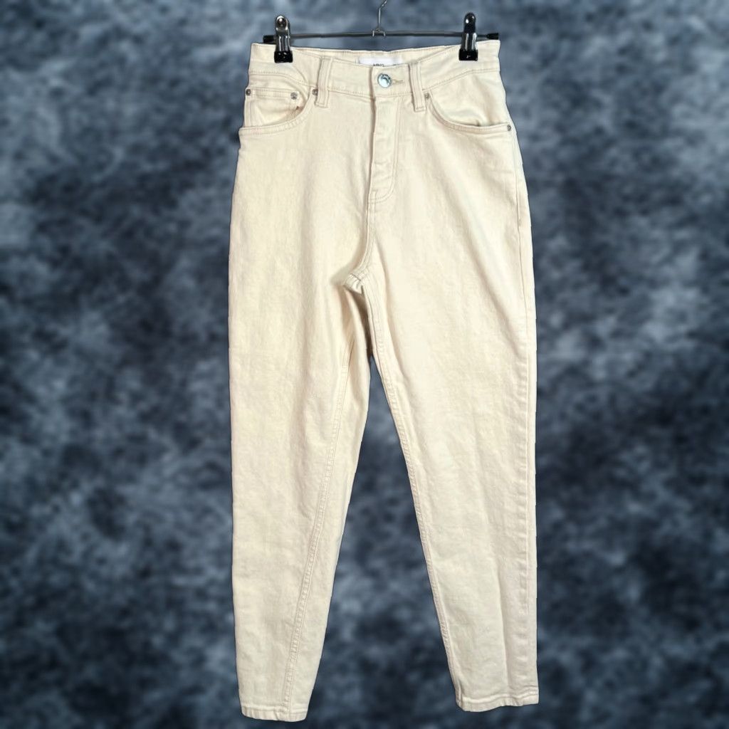 Mango Mango High-Waisted Off-White Jeans Womens Size 1 Skinny Ankle Mid Rise Denim 24 in 27 in 8/10 Womens Size 25" / US 0 / IT 36 - 1 Thumbnail