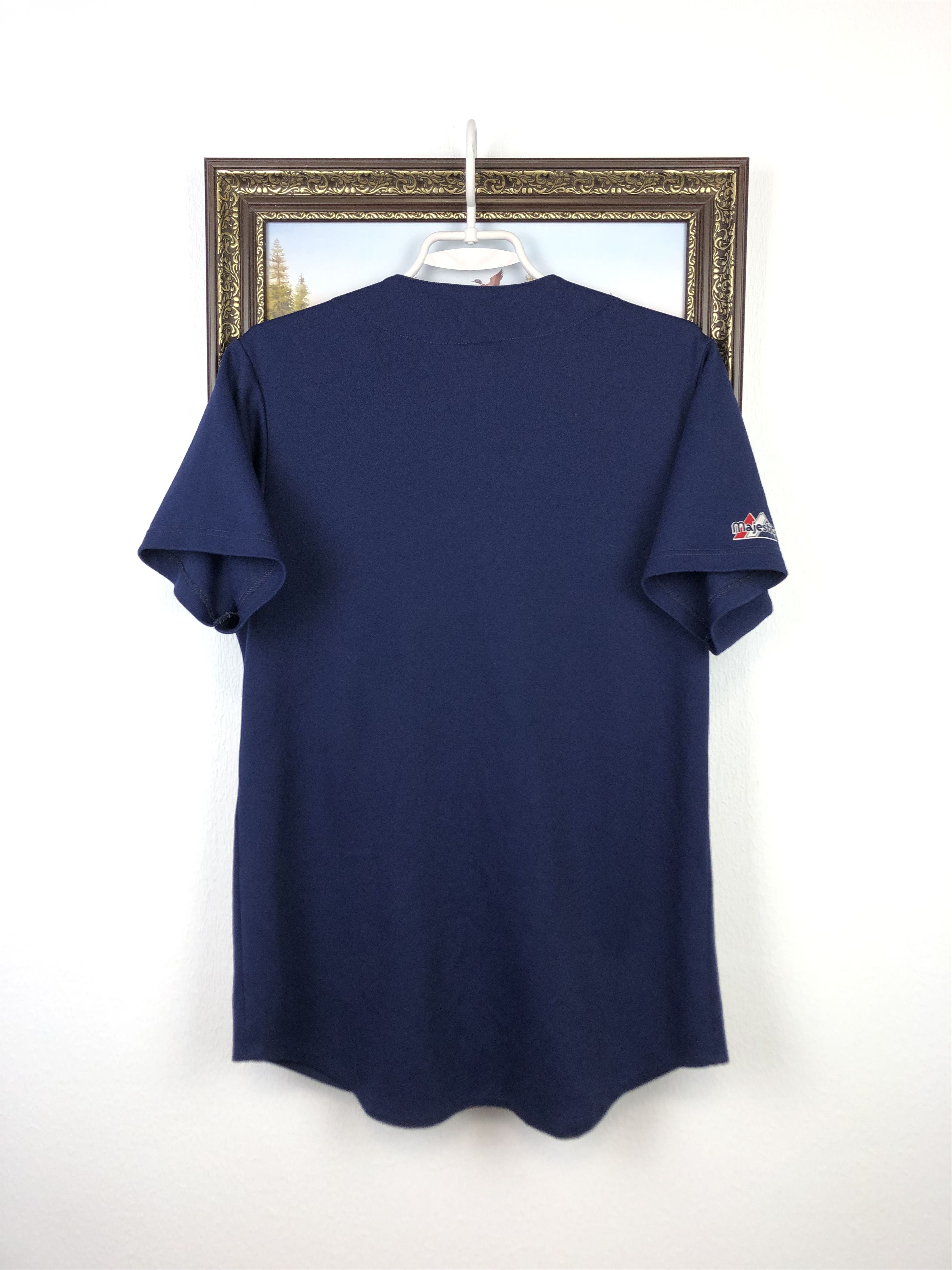 Majestic Vintage Majestic Atlanta Braves Blue Pinstripe Jersey Shirt Size US M / EU 48-50 / 2 - 9 Thumbnail