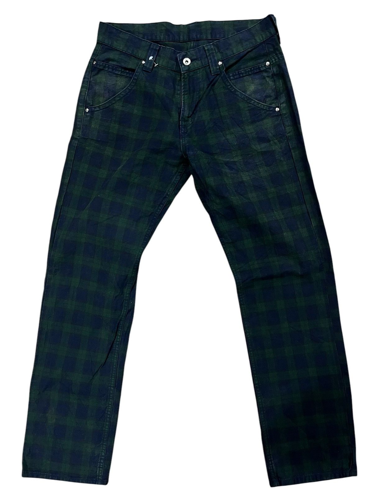 Japanese Brand × Vintage Checked Rock Casual Street Pants Size US 32 / EU 48 - 1 Thumbnail