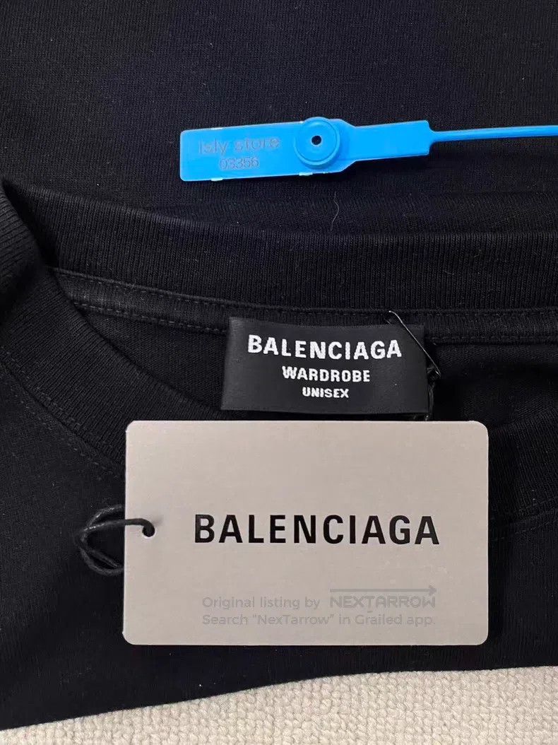 Balenciaga Balenciaga Letter Logo Printed Loose Short Sleeve Size S / US 4 / IT 40 - 5 Thumbnail