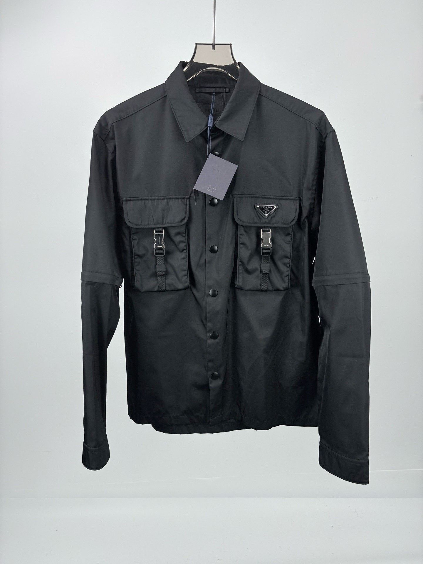 Prada PRADA Triangle Logo Nylon Tactical Shirt Jacket Size US L / EU 52-54 / 3 - 1 Thumbnail
